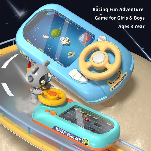 Simulación de conducción, volante, carreras de coches, juguetes para niños, nave espacial, gran aventura, consola de juegos, juguetes para niños, niñas, regalos de Navidad 240327