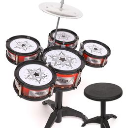 Simulatie Drumstel Junior Drums Kit Jazz Percussie Muziekinstrument Ontwikkeling Speelgoed Voor Kinderen Kid Geschenken 240112