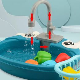 Simulation électrique lave-vaisselle Kids Kitchen Toys Fitend jouer mini-cuisine aliment éducatif toys d'été jeu jeu fille Toys 240112