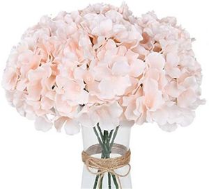 Simulation hortensias rouge blanc rose fleur de soie artificielle décoration de la maison bricolage fête de mariage fleur décor