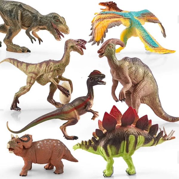 Simulation Jurassic Dinosaur Action Figures Dino Park Carnotaurus Ankylosaurus Tyrannosaurus Rex Model Decoration Toys Kids Gift 240513