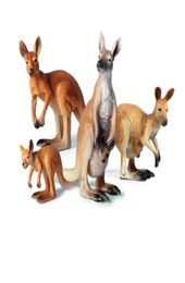 Simulation kangourou figurines d'action éducation réaliste enfants enfants modèle Animal sauvage jouet cadeau mignon dessin animé Toys9026578