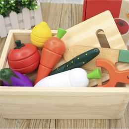Simulation Kitchen Series Montessori Corte frutas y vegetales juguetes de madera clásico Play Play Cooking Interés Cultivo 240407
