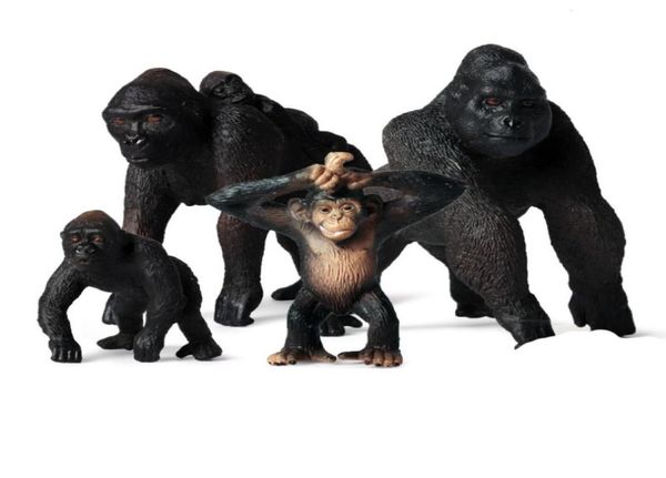 Simulación Little Gorilla Action Figuras Educación realista Modelo de animales salvajes Modelo de juguete Regalo lindos Toys9352044