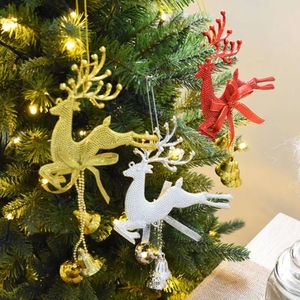 Simulatie Elandbel 20 Cm Elandvorm Boomdecoratie Ornamenten Kerstversiering Hanger s