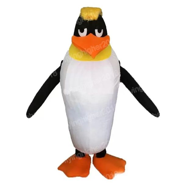 Disfraz de mascota de pingüino de simulación Tamaño adulto Personaje de tema de anime de dibujos animados Carnaval para hombres Mujeres Vestido de fiesta de lujo de Navidad de Halloween