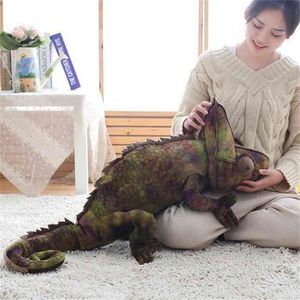 Simulación reptiles Lagarto camaleón Juguetes de peluche Alta calidad Personalidad animal muñeca Almohada para niños Cumpleaños Regalos de Navidad 210728