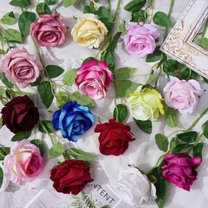 Simulation rose bouquet unique tête fausse fleur soie fleur maison mariage décoration intérieure accessoires photo vente en gros transfrontalier GZC