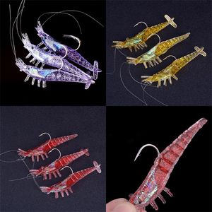 Simulation Shrimp Baits Fish Hook 9cm 10g Soft Lures water Sea Fishing Bait Sequins Translucent Outdoor Tools Accessories 1 8hs N2