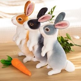 Simulatie zacht langdurig konijn realistisch zacht knuffelig konijntje speelgoed knuffeldier pluche speelgoed speelgoed huiskamer decor cadeau voor kinderen