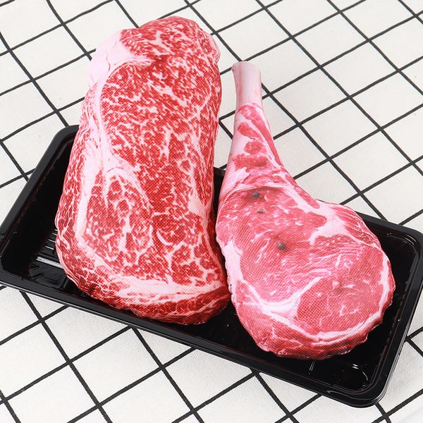 Simulation steak Pet Chew Sound Dog Toy pour chiens Résistant aux morsures Squeaky Puppy Cat Toys Animaux Produits Honden Speelgoed