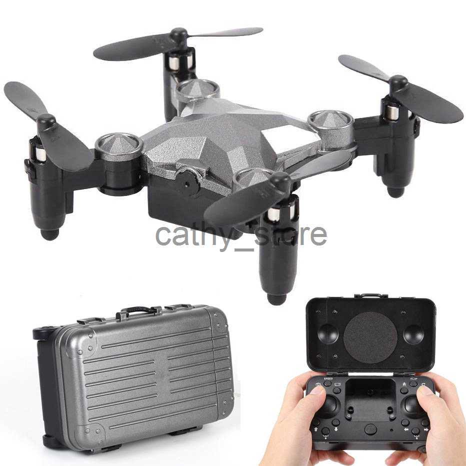 Simulators 2.4G WiFi DH-120 Luggage Drone Mini Folding Quadcopter Remote Control Altitude Hold Real-Time Transmission FPV 4-Axis RC Drone x0831