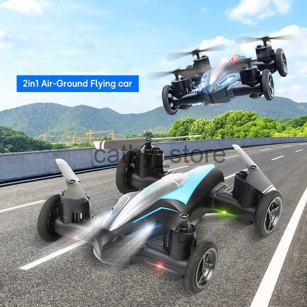 Simulateurs 2in1 Dron Air-Sol Flying Car 2.4G Dual Mode Racing Mini Drone Professionnel RC Amphibie Voiture Quadcopter Drones Enfants Jouets x0831