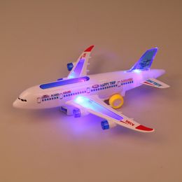 Simulateurs bricolage assemblage Airbus avion pilote automatique Flash son musique éclairage jouets électrique avion jouet pour enfants enfants 221122