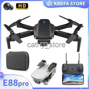 Simulators KBDFA E88 Pro 2023 WIFI FPV-drone met groothoek HD-camera Hoogtegreep RC-helikopters Opvouwbare Quadcopter Drones Geschenkspeelgoed voor kinderen x0831