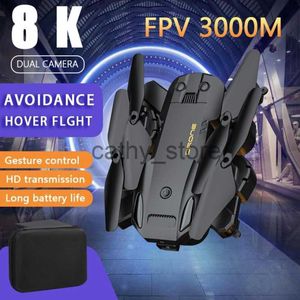 Simulateurs KBDFA Q6 8K HD double caméra Drone GPS Drone professionnel RC Distance 3000M avec 4K évitement d'obstacles Quadcopter pliant cadeau jouet x0831