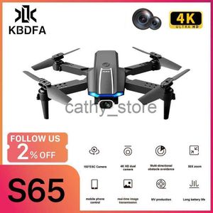 Simulateurs KBDFA S65 Pro 4K Mini Drone HD WIFI FPV RC Drones 1080P Caméra Hauteur Hold Pliable Quadcopter Dron Hélicoptère Enfants Cadeau Jouet x0831