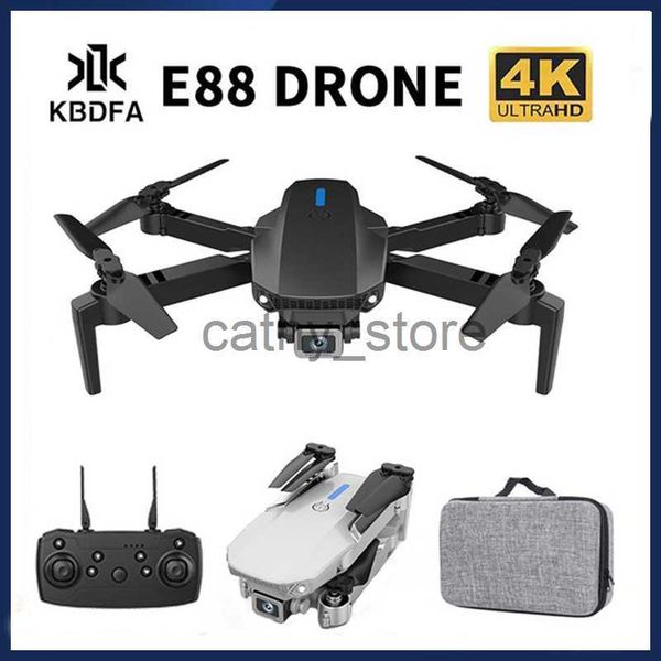 Simulateurs KDBFA 2023 Nouveau E88 Pro Nouveau WIFI FPV Drone Grand Angle HD 4K 1080P Caméra Hauteur Tenir RC Pliable Quadcopter Dron Hélicoptère Jouets x0831