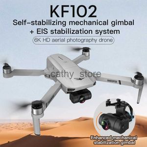 Simulateurs KF102 FPV 4K Professional GPS HD Camera 2 axes Gimbal Anti-Shake Évitement de Motor sans balais RC Drone X0831