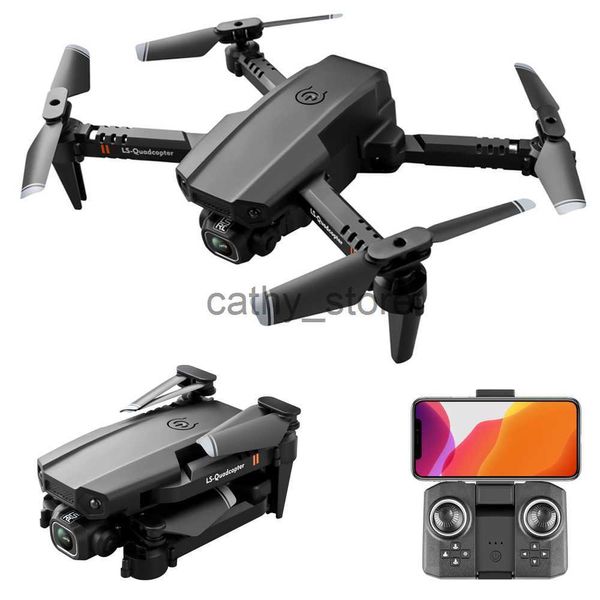 Simulateurs LS-XT6 Mini RC Drones WiFi FPV 4K / 1080P HD Double caméra Télécommande Quadcopter RTF One Key Take Off Pliable RC Helicopter x0831