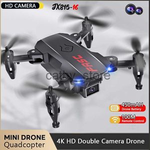 Simulateurs Mini Drone Hélicoptère JX815-16 Drone télécommandé 480P HD Double caméras GPS Wifi RC Quadcopter pour débutants garçons enfants cadeau x0831