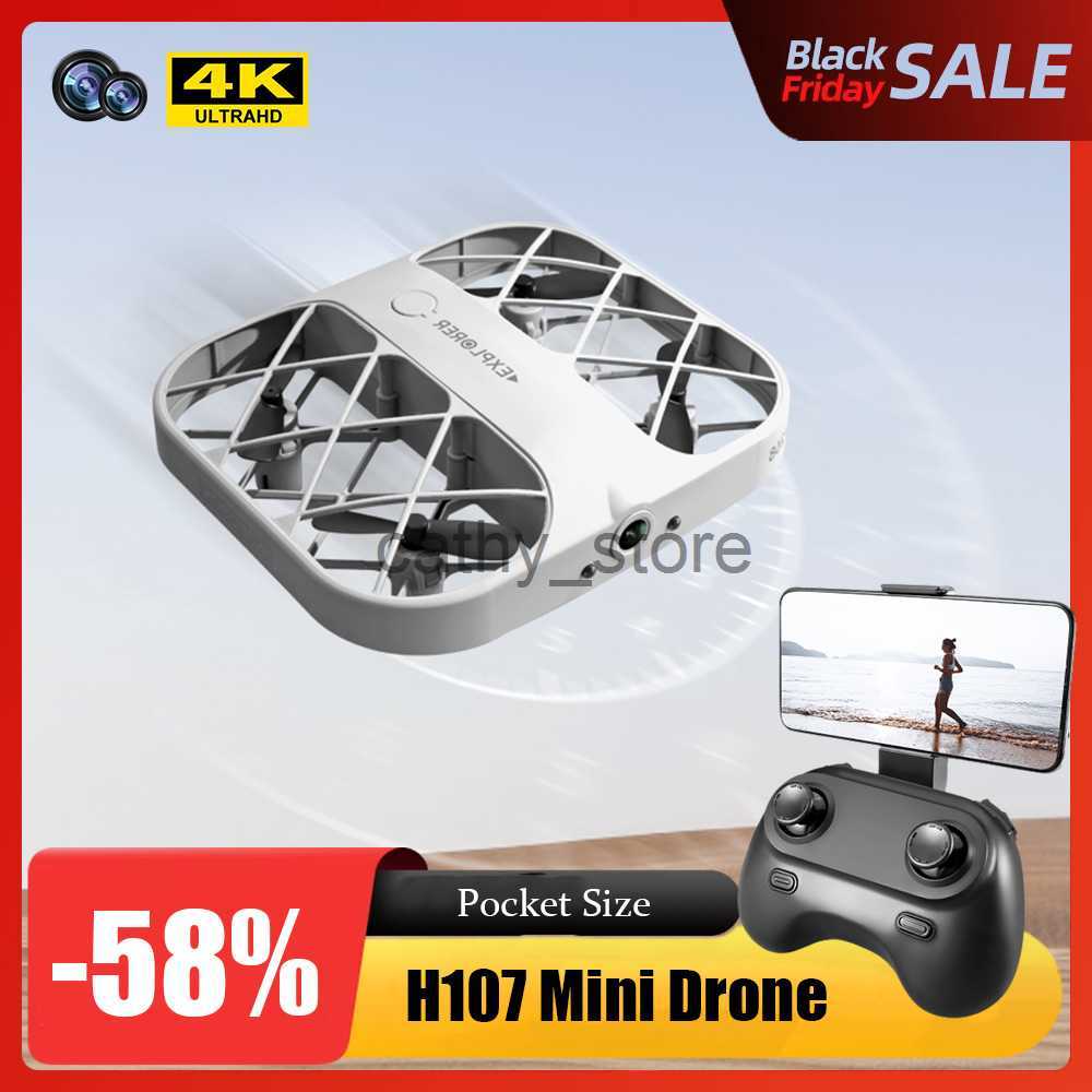 Simulators New H107 RC Mini Drone Helicopter 4CH Toy Quadcopter Drone Headless 6Axis One Key Return 360 degree Flip LED rc Toys RTF x0831