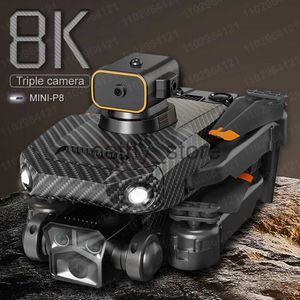 Simulators Nieuwe P8 Pro 4K Drone Professionele Obstakel vermijden 8K DualHD Camera 5G Borstelloze Motor Opvouwbare Quadcopter Geschenken Speelgoed x0831