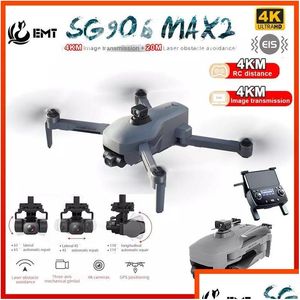Simuladores Sg906 Max2 Max1 Drones con cámara 4K para Adts Gps Fpv Drone Dron Long Flight Time Follow Me 3 Axis Gimbal Laser Obstacle Dhine