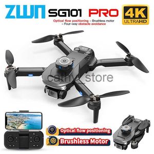 Simulateurs ZWN SG101Pro Mini RC Drone avec caméra professionnelle 4K HD moteur sans balais évitement d'obstacles quadrirotor jouet cadeau VS Z908Pro Dron x0831 x0901