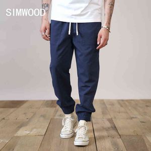 Simwood 2021 herfst nieuwe losse taps toelopende trekkoord broek mannen akkle-lengte outdoor slijtage plus size broek SK130637 H1223