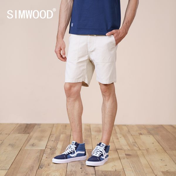 SIMWOOD 2023, novedad de verano, pantalones cortos de pana para hombre, pantalones cortos informales con cordón de talla grande, ropa de marca de talla grande SJ130045