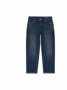 Simwood High Standard Series 2024 Printemps Nouveau jean conique confortable hommes 12,5 oz Seedge Denim Pantalon de grande taille a1Ij #