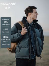 Simwood - Chaqueta de plumón blanca para hombre, chaqueta oversize, abrigo de piel impermeable para exteriores, extragrande, nueva colección invierno 2023