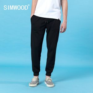 SIMWOOD printemps été nouveaux pantalons de survêtement hommes lettre broderie survêtement cheville longueur jogger cordon pantalon décontracté SJ130385 201106