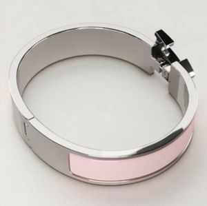 enkele bangle gepolijst dun breed groot 18k goud rose zilver diamanten armband femme jongens letter zwart titanium stalen armbanden vintage liefdesarmbanden met doos