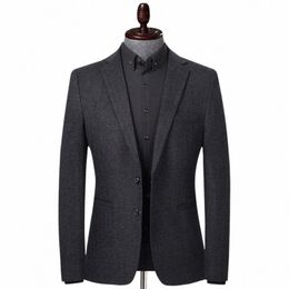 Blazers de un solo pecho Ropa para hombres Otoño e invierno de alta calidad Nuevo traje casual Cuidado fácil Traje ajustado Traje de tendencia para hombres J2Y3 #
