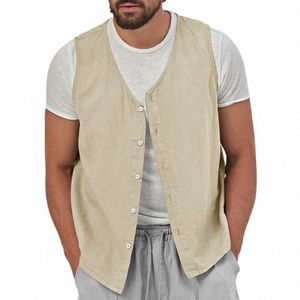 Gilet pour hommes sociaux à simple boutonnage Cool et respirant Fi Costumes Gilet Homme Meilleur été Homme Blazer Vêtements D5io #