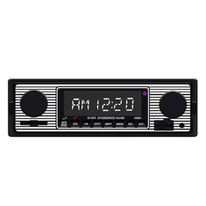 Single Din Bluetooth Radio Car Stereo Audio Vintage Wireless Mp3 Multimedia Player Aux USB FM 12V Classic Stereo Audio Player 5513