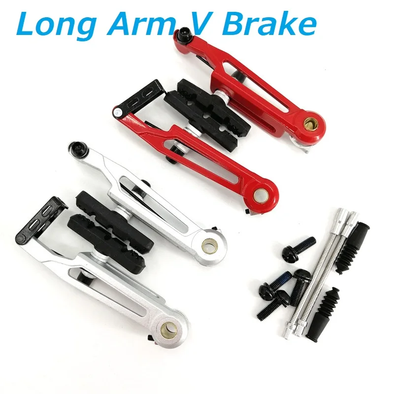 Single Double V Brake Lever Long Arm 108mm Aluminum Alloy 16/18/20 Inch 406 451 Folding Bike Brake Part Upgrade Modification