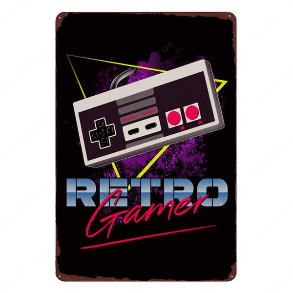 Pintura de metal de un solo Metal Bar Bar Club Decoración de la pared Classic Metal Signs Gamer Vintage Placa Plaque Impresión Póster 20Cmx30cm Woo