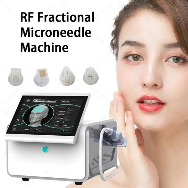 Microneedle fractionné RF à usage domestique à poignée unique, lissage de la peau, anti-âge, métabolisme matriciel, favorisant un instrument d'écran de 10,4 pouces