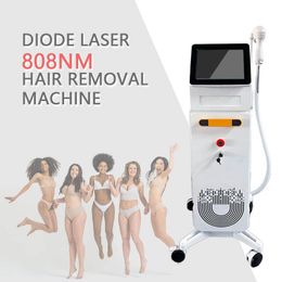 Versie met enkele handgreep 808nm Diode Laser Ontharing Staande Laser Machine Huidverhelderende Pigment Remmen Acne Behandeling Salon