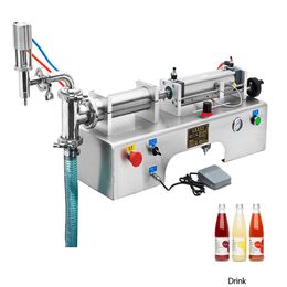 Machine de remplissage de liquide inflammable de kérosène d'alcool de sauce tomate de pâte entièrement pneumatique à tête unique