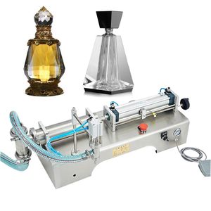 Machine de remplissage liquide à tête unique pneumatique pour le remplissage quantitatif d'acier inoxydable de détergent de boisson d'huile de café de vinaigre de jus de lait de vin