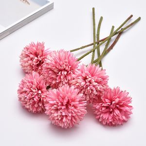 Enkele kop gesimuleerde Dandelion Kleine bal chrysanthemum kunstmatige bloem woonkamer potte bloem arrangement bruiloft decoratie