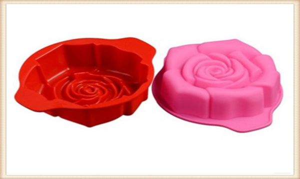 Moule à gâteau en mousse de fleur de rose à trou unique, moule à savon en Silicone pour savon fait à la main, bougie, bonbons, ustensiles de cuisson, outils de cuisine ic4627374