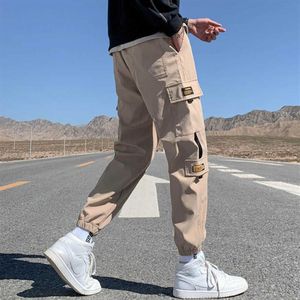 Enkele Man Cargo Broek Jogger 2020 Mode Zijzak Hip Hop Harajuku Japanse Straat Broek Grijze Broek Man H08312744