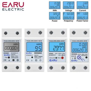 Medidor de energía digital LCD de una sola fase Restablecimiento cero KWH Corriente de corriente Contador de energía Contador eléctrico Wattmeter 220V DIN Rail 240430