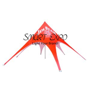 Tente étoile unipolaire Dia16m x H6m pour la Promotion de l'affichage publicitaire professionnel avec impression graphique en tissu 600D personnalisée