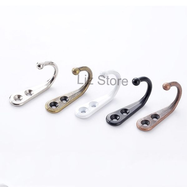 Gancho para colgar ropa de metal de una sola punta Archaize Coat Neckerchief Hanger Hook Behind Doors Wall Key Monedero Ganchos para sombreros Suministros para el hogar TH0665